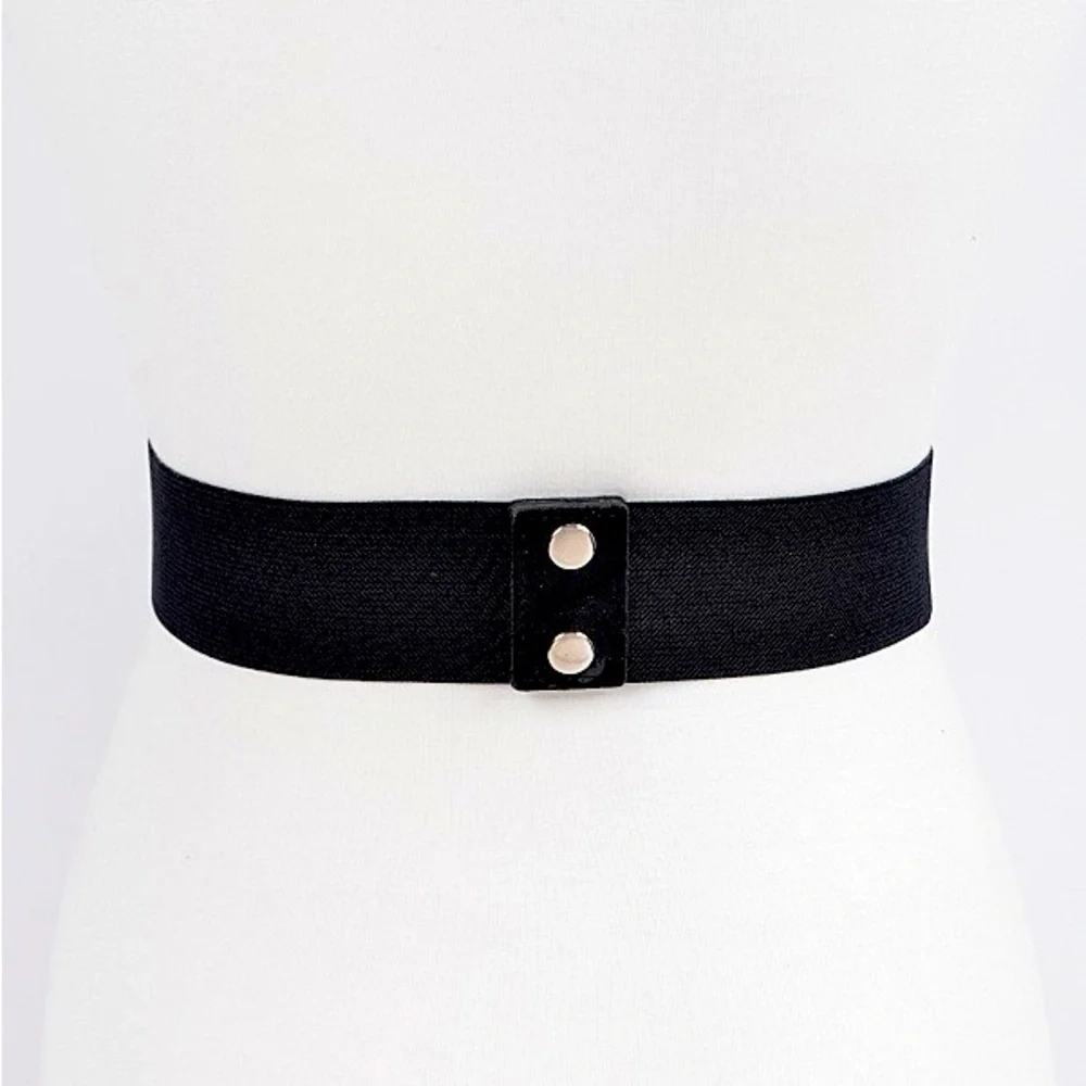 Black Rhinestone Corset Waist Statement Belt (Available in Plus)